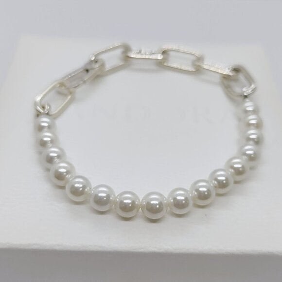 Pandora ME Treated Freshwater Cultured Pearl Bracelet S925 Sterling Silver - Picture 2 of 7